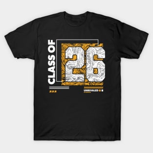 Class of 2026 Urban Streetwear // Graduation Class of '26 Gold T-Shirt